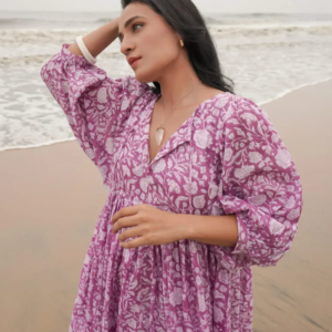 Lavender Bloom Cotton Dress