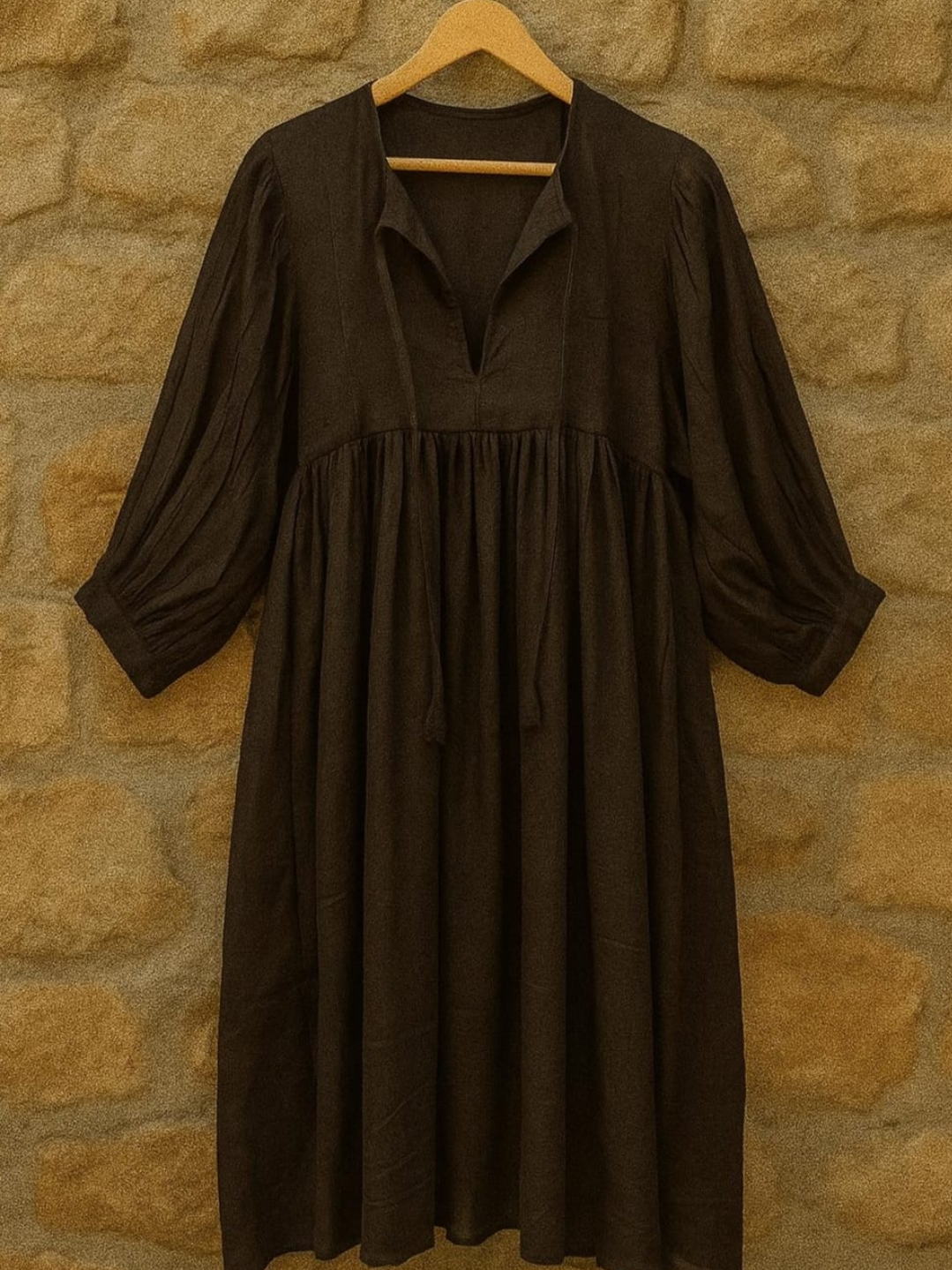 Midnight Grace Cotton Dress